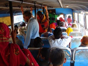 Passengers on a Bus from Ranthambhore Chowk to Shyampura, Sawai Madhopur, Rajasthan