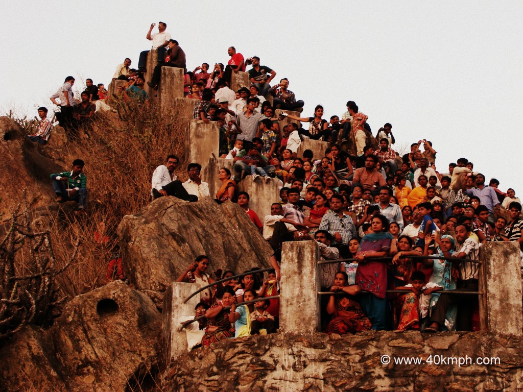 Tourist Watching Sunset, Sunset Point, Mount Abu, Rajasthan