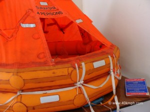 Multi Seater Life Raft at Naval Aviation Museum, Bogmalo Road, Vasco da Gama, Mormugao, Goa