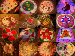 Rangoli Designs in Vrindavan, Mathura, Uttar Pradesh