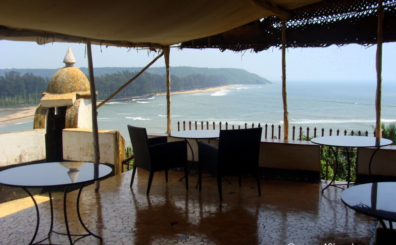 View of Arabian Sea from Fort Tiracol Heritage Hotel (Pernem, Goa, India)