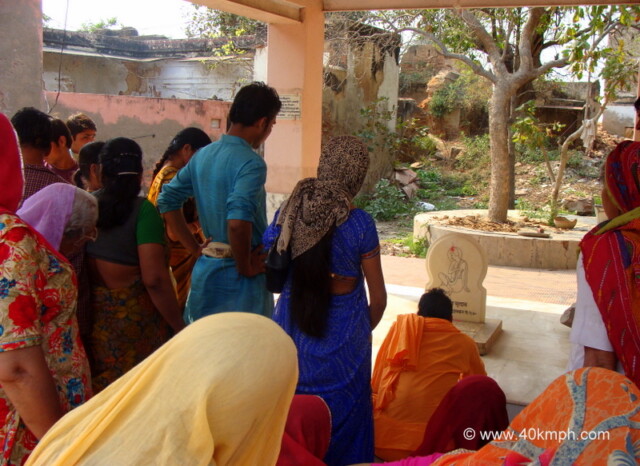 Braj Chaurasi Kos Yatra Devotees at Surdas Samadhi, Parasauli (Mathura, Uttar Pradesh, India)