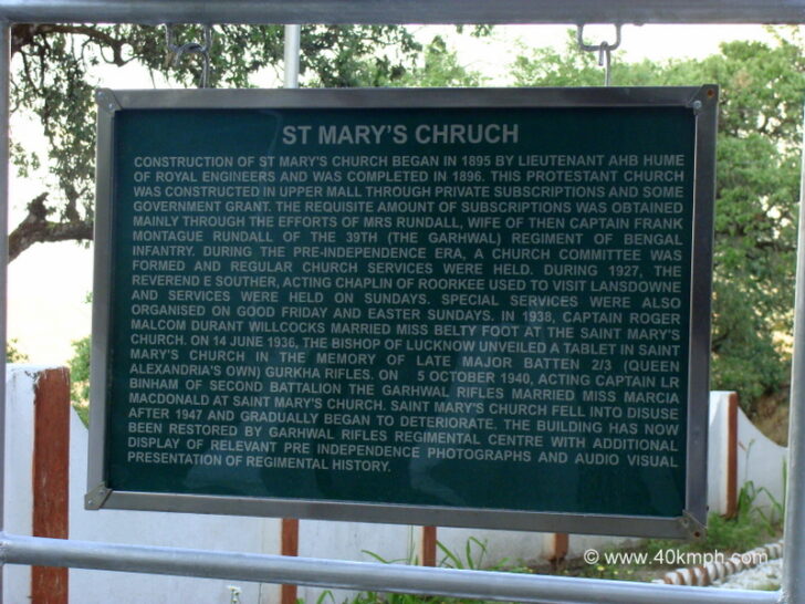 About: St. Mary’s Church (Lansdowne, Pauri Garhwal, Uttarakhand, India)