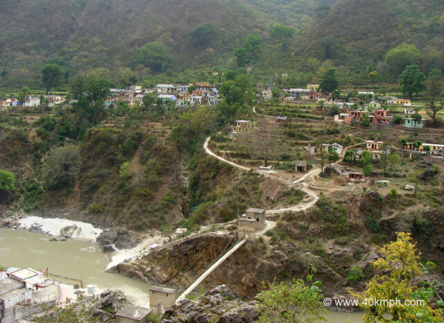 View of Dhari Gaon from Kaliyasaur (Pauri Garhwal, Uttarakhand, India)