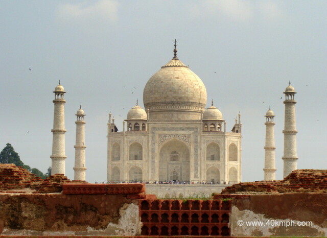 Rear View of Taj Mahal from Mahtab Bagh, Agra (Uttar Pradesh, India)