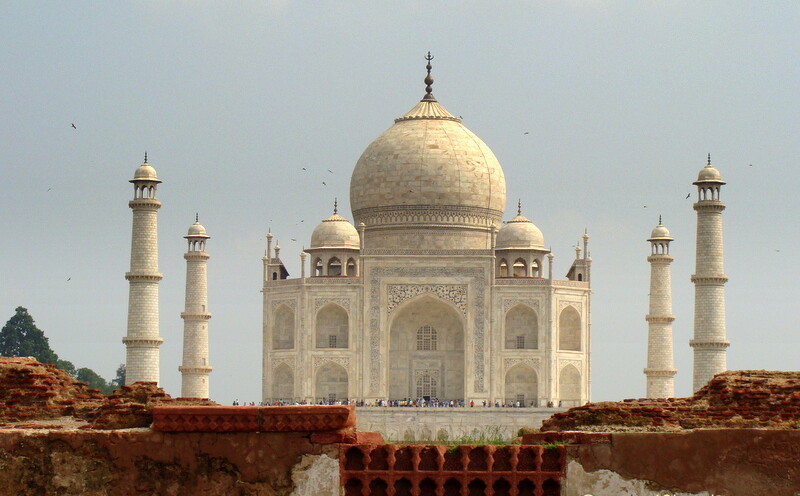 Rear View of Taj Mahal from Mahtab Bagh, Agra (Uttar Pradesh, India)