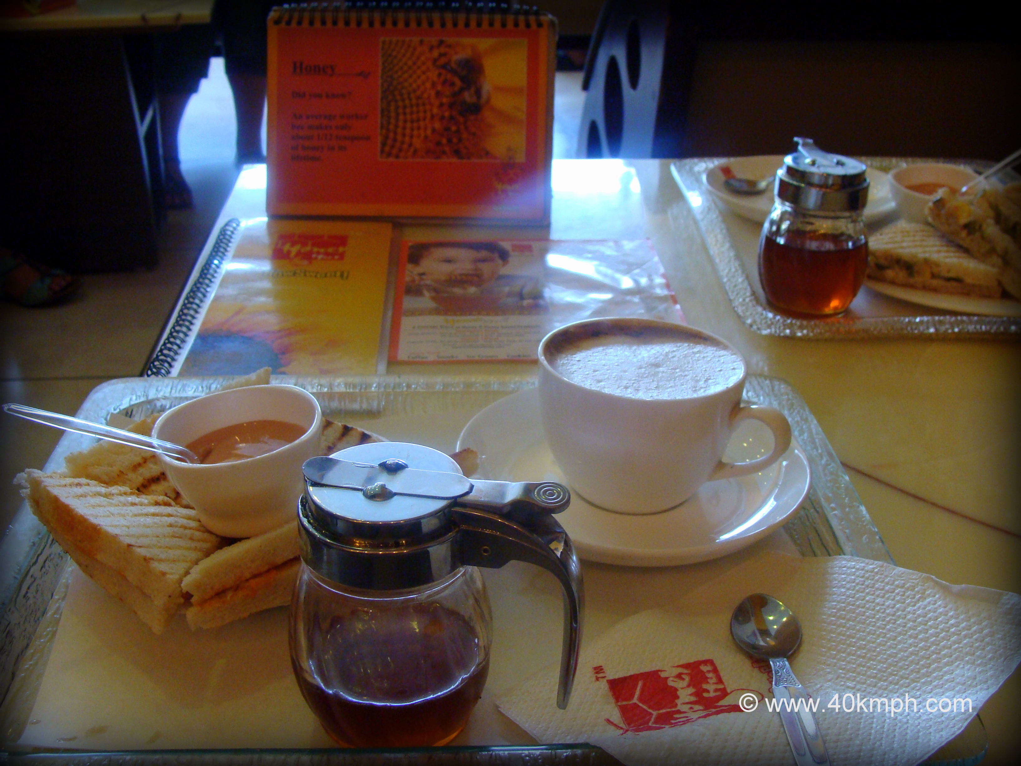 Grill Cheese Sandwich and Honey Cappuccino for Breakfast at Honey Hut, Rishikesh (Uttarakhand, India)