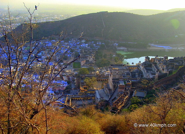 View of Bundi City and The Palace from Taragarh Fort, Bundi, Rajasthan, India
