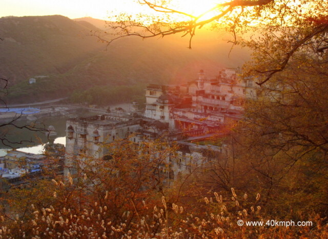 View of The Palace and The Sunset from Taragarh Fort, Bundi, Rajasthan, India