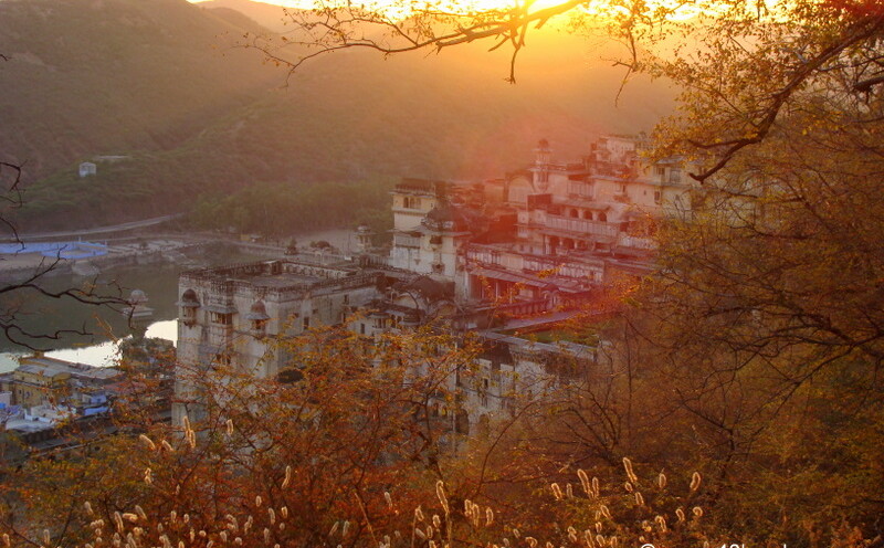 View of The Palace and The Sunset from Taragarh Fort, Bundi, Rajasthan, India