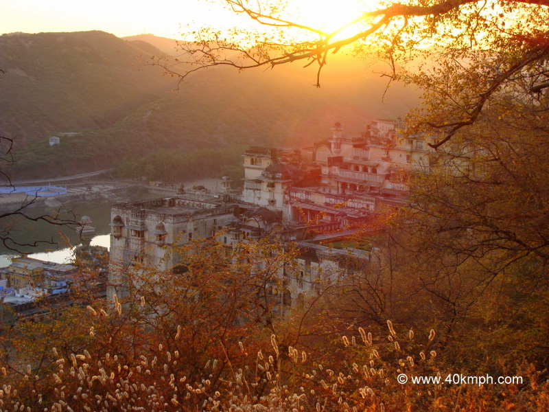 View of The Palace and The Sunset from Taragarh Fort, Bundi, Rajasthan, India