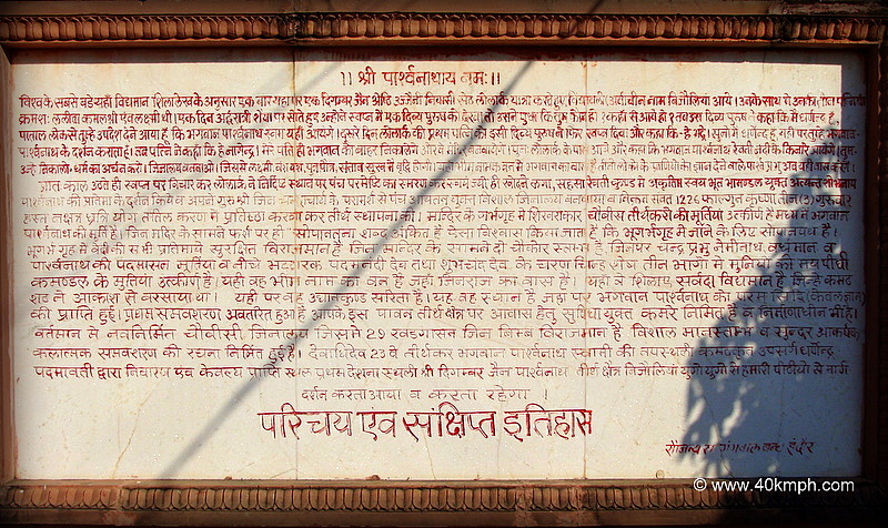 Introduction and Brief History: Shree Digambar Jain Parshwanath Atishaya Teerthkhshetra, Bijolia, Rajasthan, India