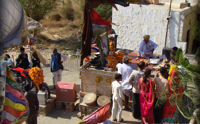 Om Banna and Shrine for Motorbike, Chotila Village, Pali, Rajasthan, India
