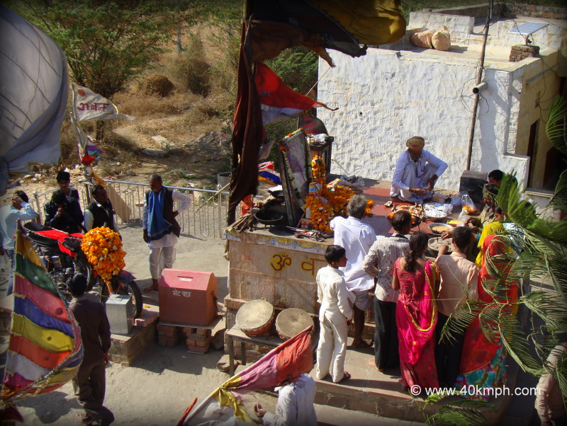 Om Banna and Shrine for Motorbike, Chotila Village, Pali, Rajasthan, India