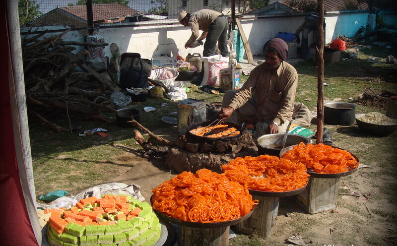 Barfi and Jalebi Sweets Preparation during Festival in Khirsu, Uttarakhand, India