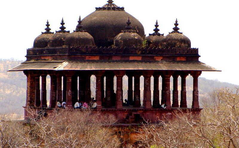 Battis Khambha Chhatri inside Ranthambhore Fort, Ranthambhor, Rajasthan, India