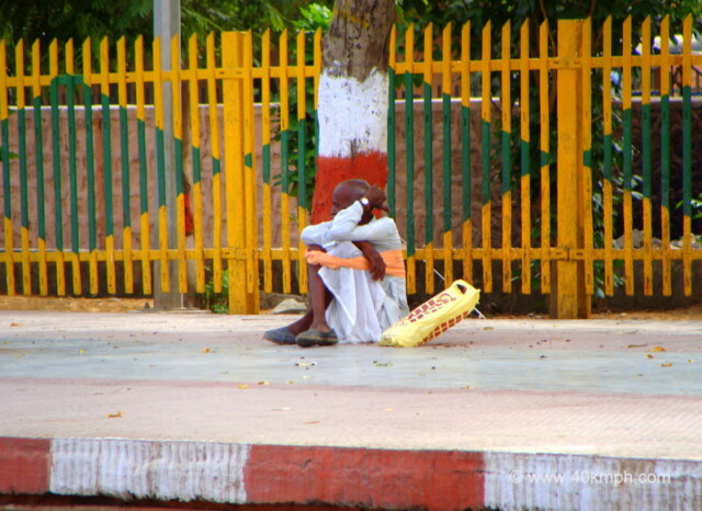 Gamcha Thin Cotton Towel and its Importance in Daily Life at Sawai Madhopur Railway Station, Rajasthan, India