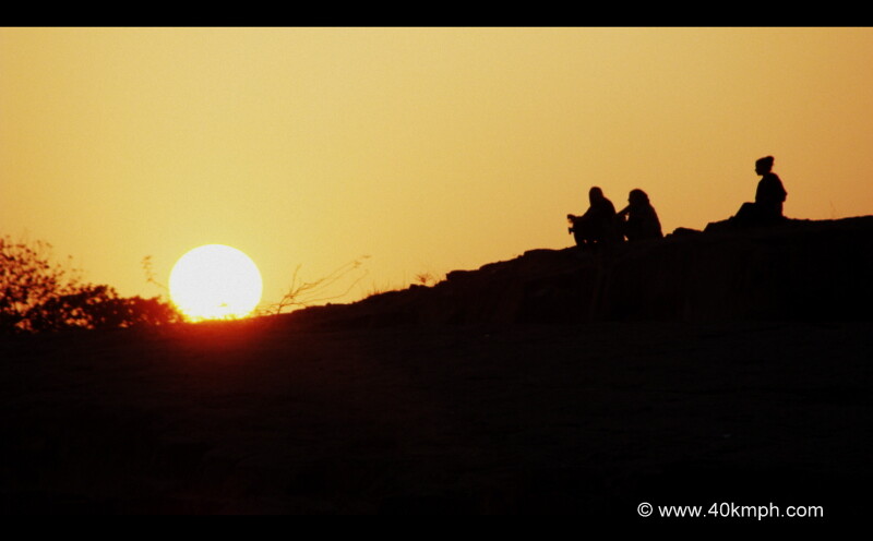 Tourist Watching Sunset near Jaswant Thada, Jodhpur, Rajasthan, India
