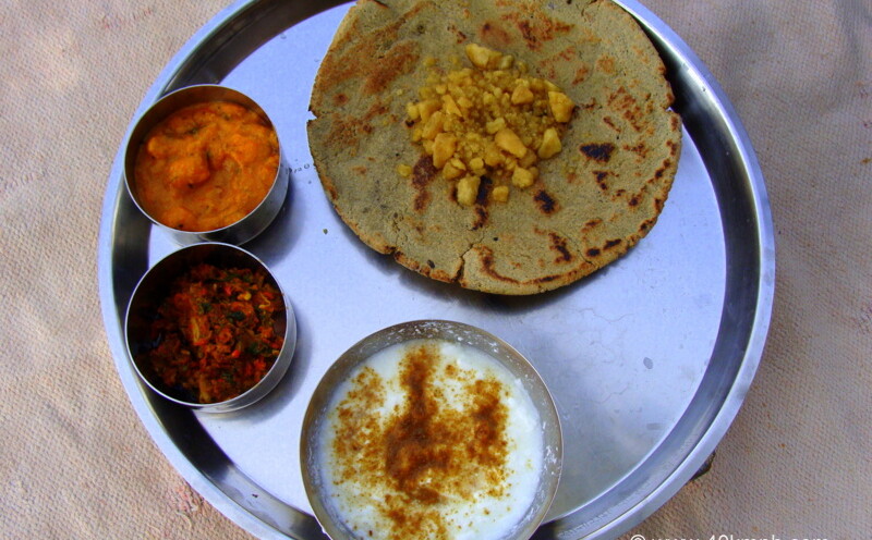 Traditional Rajasthani Lunch at Friend's House at Mathania, Jodhpur, India