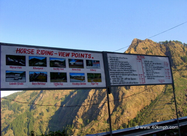 Horse Riding Rates and View Points, Nainital (Uttarakhand, India))