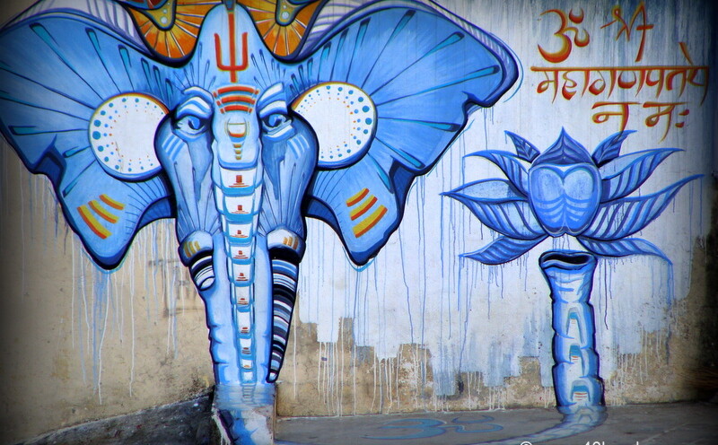 Ganpati Painting on The Wall