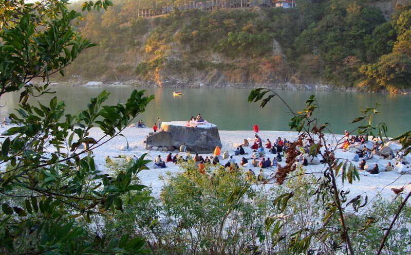 Satsang on The Banks of Ganga River, Rishikesh, Uttarakhand, India