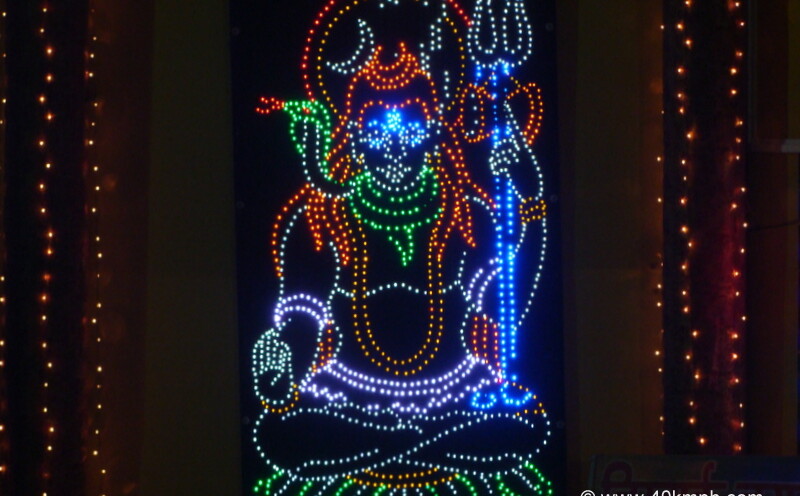 Decorative LED Light Lord Shiva at Maha Kumbh Mela - 2013, Allahabad, India