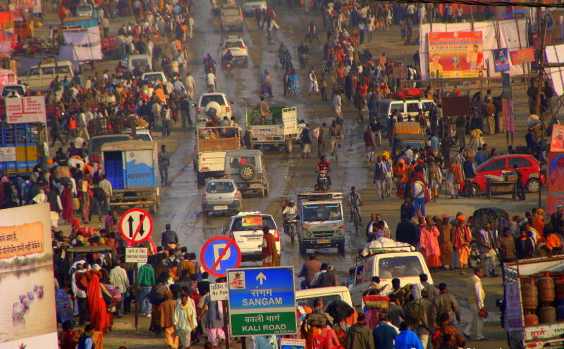 View of Road to Sangam, Allahabad, Uttar Pradesh, India