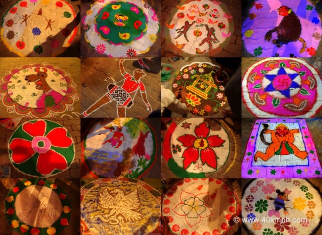 Rangoli Designs in Vrindavan, Uttar Pradesh, India