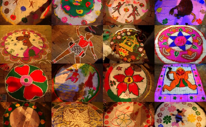 Rangoli Designs in Vrindavan, Uttar Pradesh, India
