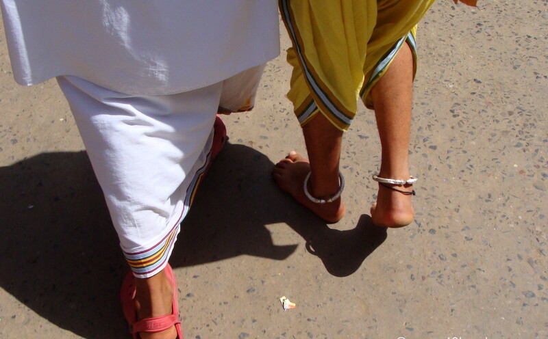 Ankle Bangles worn by Vallabh Sampradaya devotee in Vrindavan, Uttar Pradesh, India