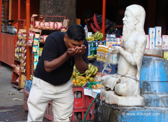 Statue with Water from Hands Quenching Thirst at Byasi, Tehri Garhwal, Uttarakhand, India