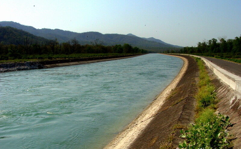 View of Ganga Canal, Chilla, Rishikesh, Uttarakhand, India
