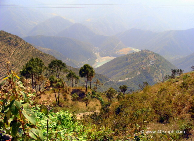 View of Ganga River from Danda Nagraja Temple, Pauri Garhwal, Uttarakhand, India
