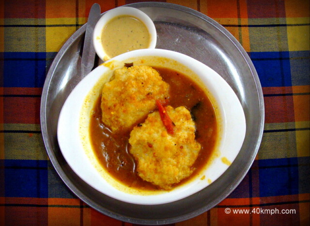 Idli with Sambar and Chutney for Evening Snack at Madras Cafe, Shivananda Nagar, Ram Jhula, Rishikesh, Uttarakhand, India