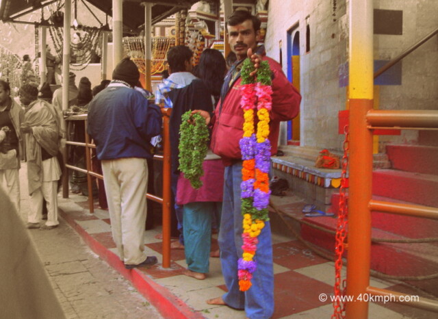 A Flower Seller at Badrinath, Uttarakhand, India
