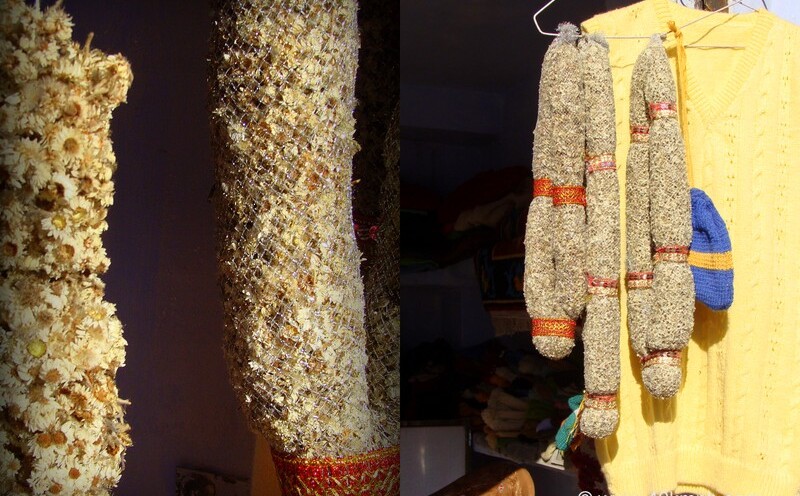 Bhringraj Flower Garland at Mana Village, Uttarakhand, India