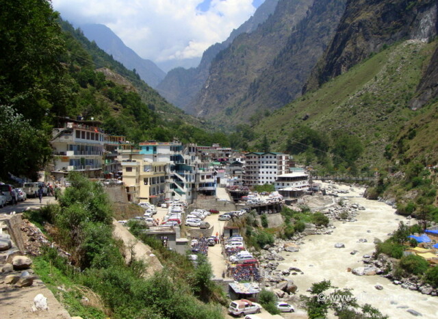 Govindghat Town on the Banks of River Alaknanda, Uttarakhand, India