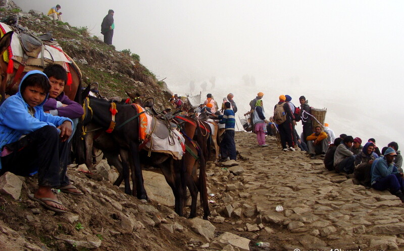 Horseback Riding Ends before Hemkund Glacier, Chamoli, Uttarakhand, India