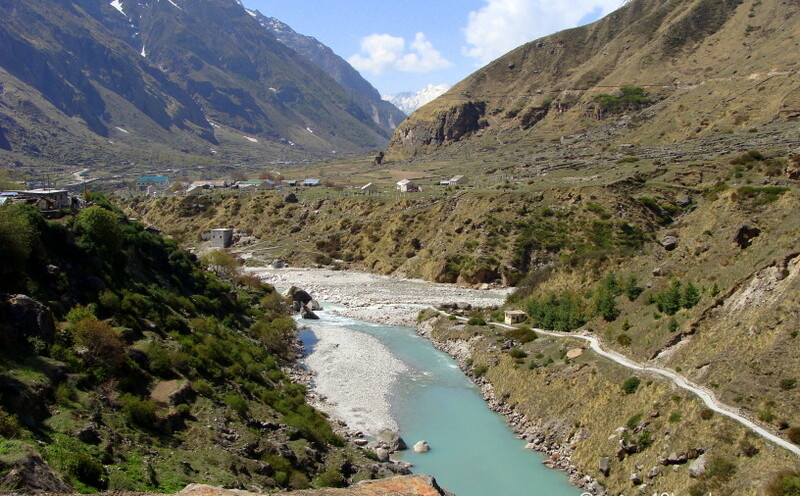 Keshav Prayag - Confluence of Alaknanda and Saraswati Rivers at Mana Village, Uttarakhand, India
