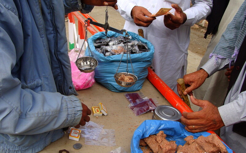 Man Selling Herbs nearby Ghangaria, Uttarakhand, India