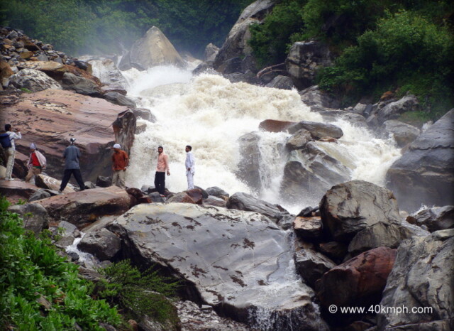 Tourists at Hem Ganga, Chamoli, Uttarakhand, India