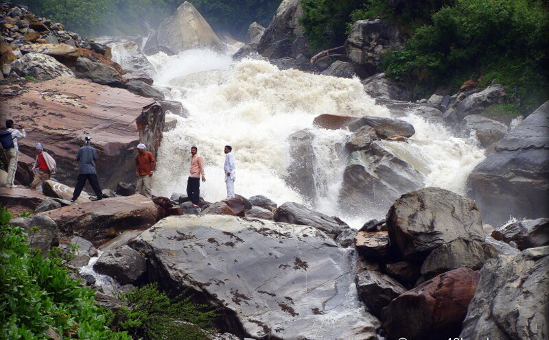 Tourists at Hem Ganga, Chamoli, Uttarakhand, India