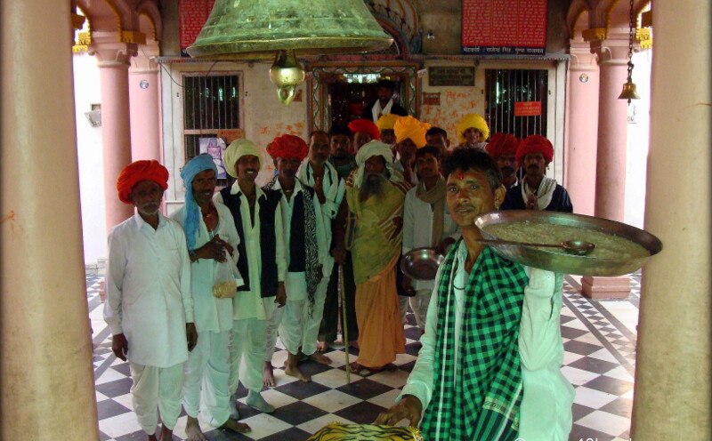 Devotees at Shakambari Devi Temple, Sambhar, Rajasthan, India