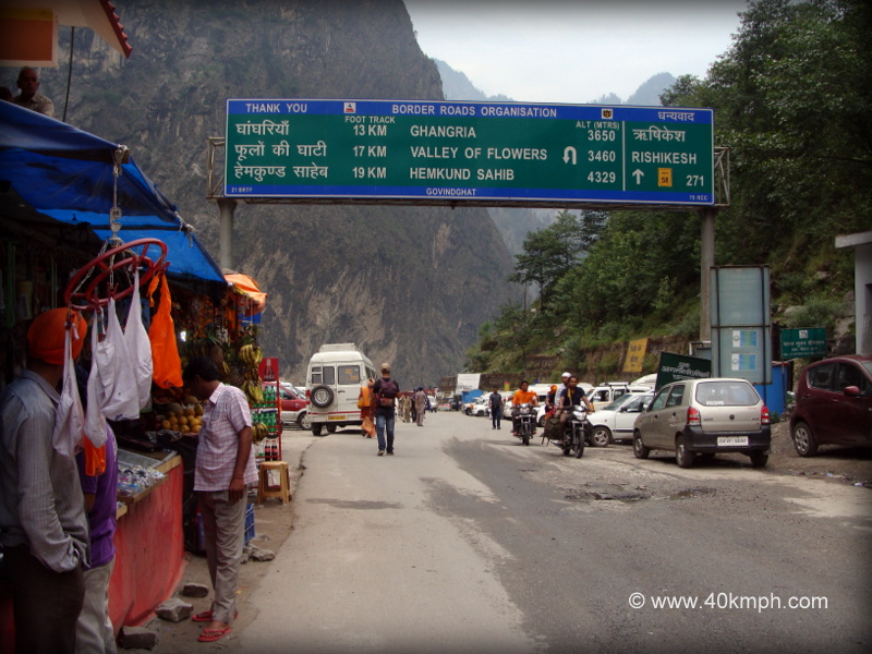 High Altitude Tourist Places and Distance from Govindghat, Chamoli, Uttarakhand