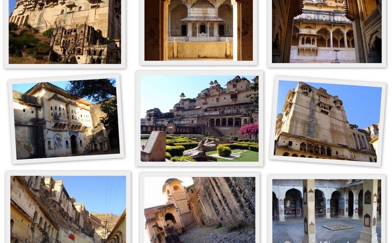 Collage of Bundi Palace and Chitrashala (Rajasthan, India)