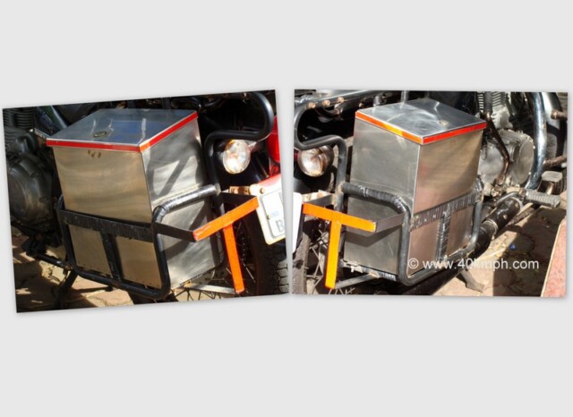 Ladakh Carrier with Hard Luggage Box for Royal Enfield Motorcycle