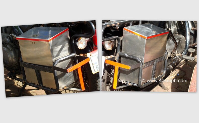 Ladakh Carrier with Hard Luggage Box for Royal Enfield Motorcycle