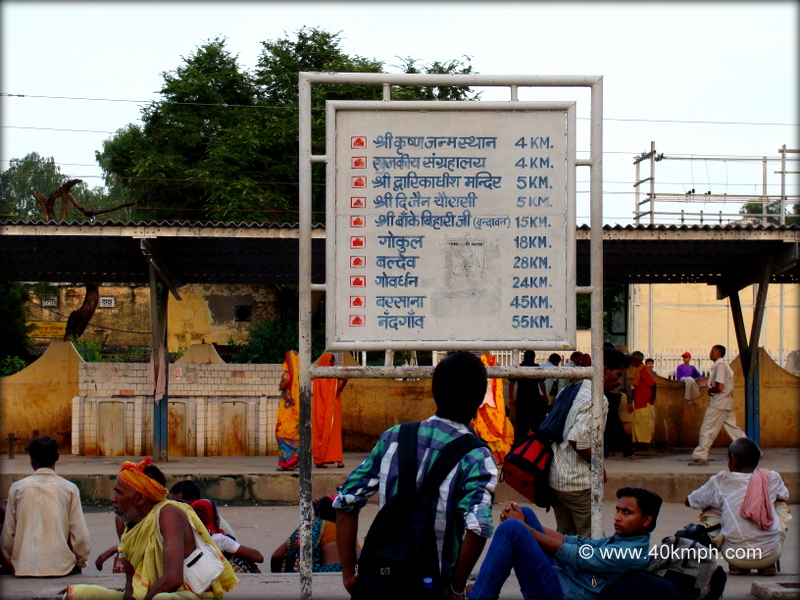 Distance from Mathura Railway Station to Tourist Places