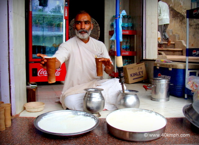 Kulhad Lassi near Sudama Mandir, Barsana, Uttar Pradesh, India
